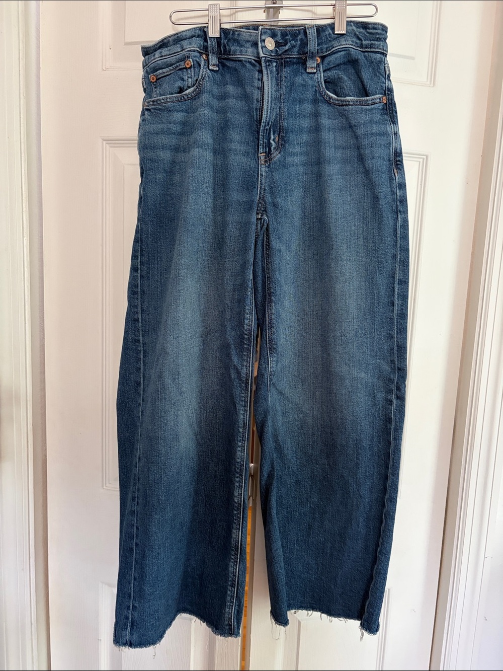 American Eagle Outfitters Medium Blue Wide-Leg Flare Jeans
